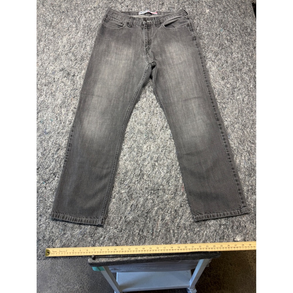 Denizen from Levis 236 Regular Fit Mens Gray Denim Jeans W33 L30 Faded Straight